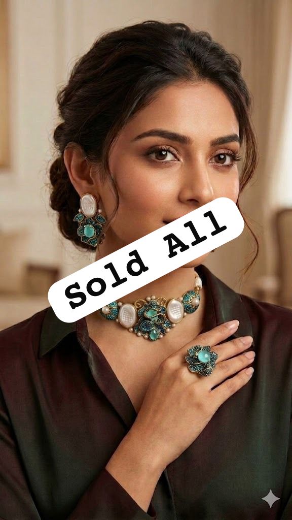 Designer Turkish| Jewellery Set| Antique Polish| Available in 5 Colors