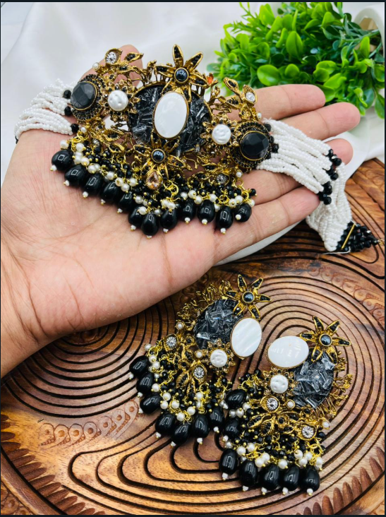 Turkish Jewelry Choker Set with Earrings | Bridal Jewellery