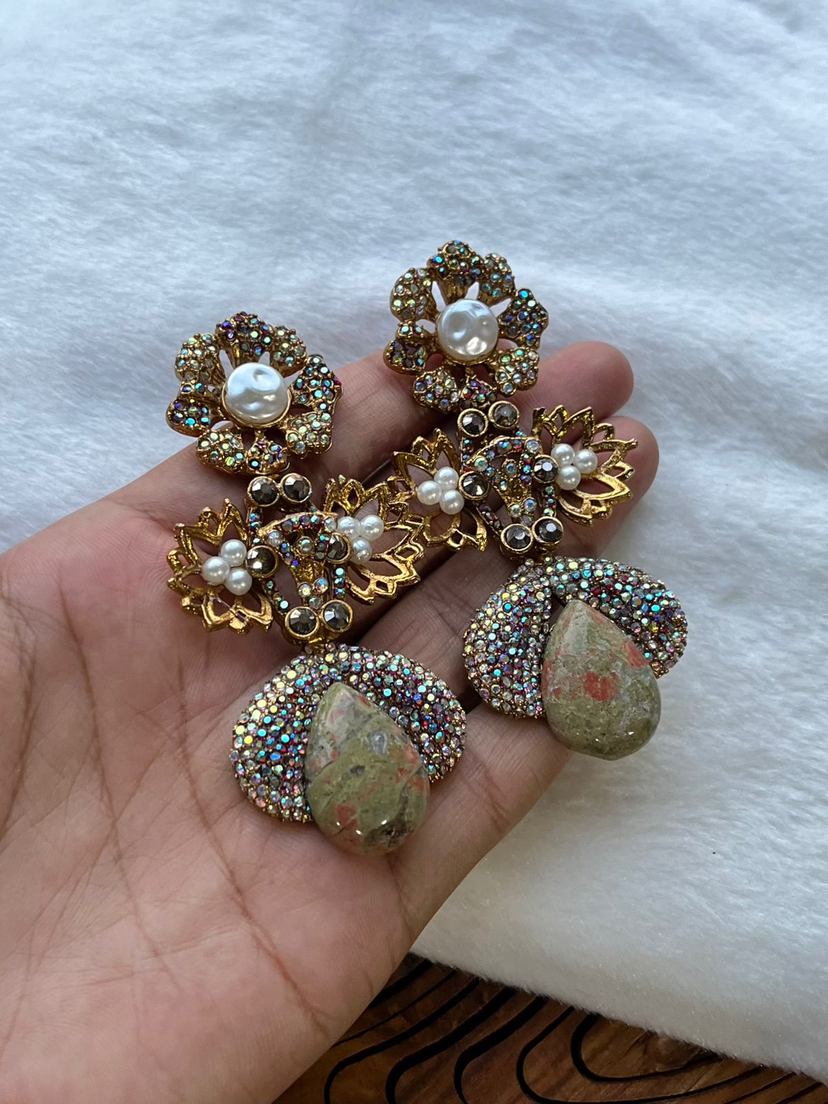 Turkish Designer Vintage Earrings - Intricate Filigree & Deep Magenta Drops for Women