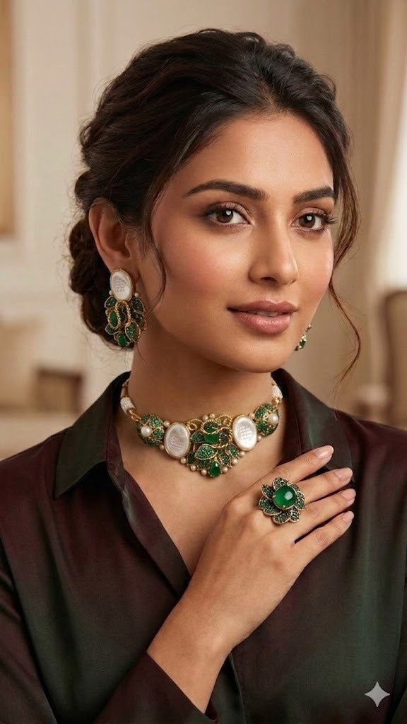 Designer Turkish| Jewellery Set| Antique Polish| Available in 5 Colors